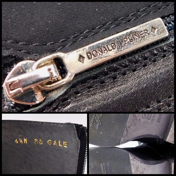 Donald J. Pliner Gale Black Crepe Riding Boots 6.5 - Picture 5 of 8